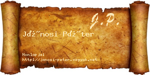 Jánosi Péter névjegykártya